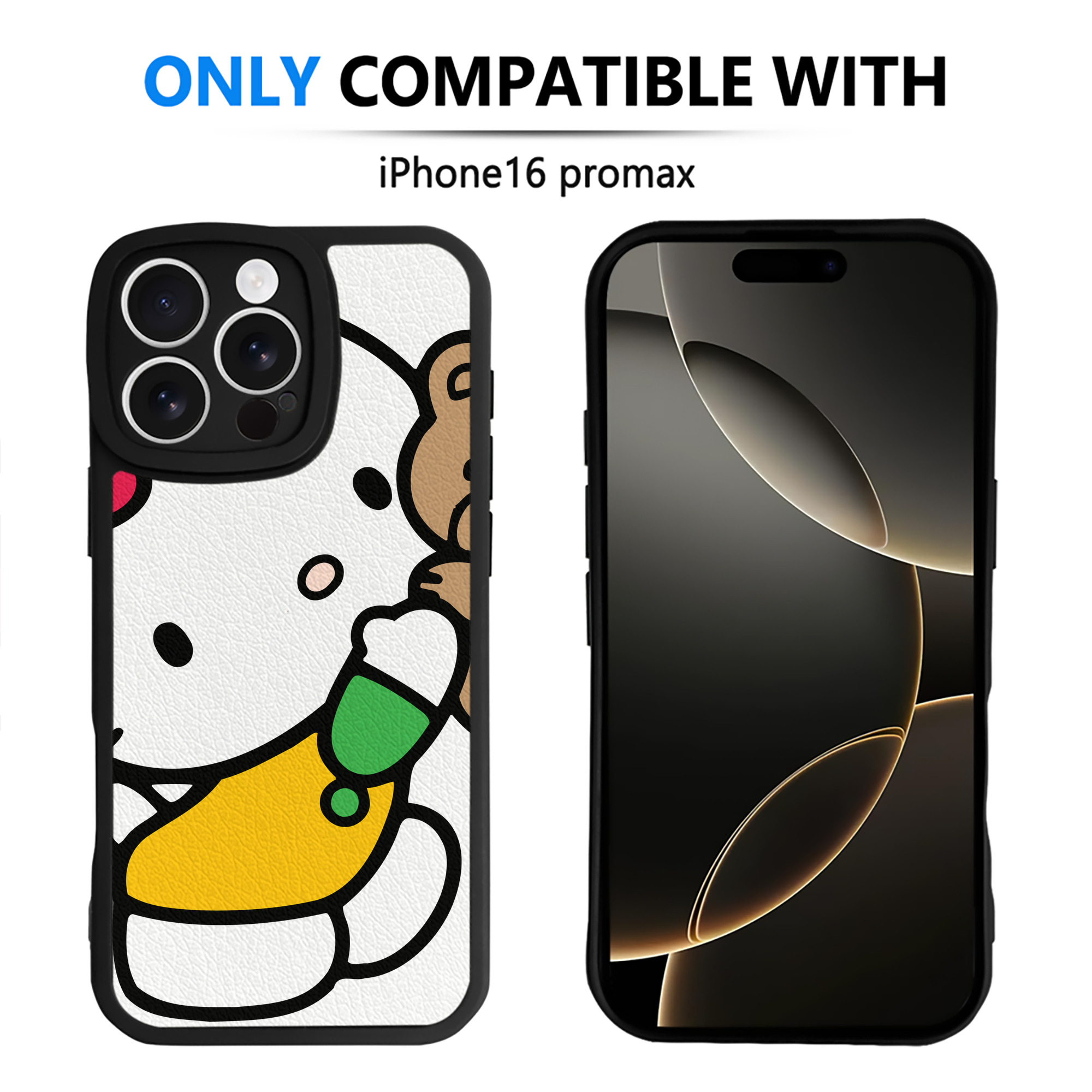 （画像用） Hello Kitty ハローキティ 【iPhone 16シリーズ対応】シリコンスマホケース（レザー調） 材質：シリコン